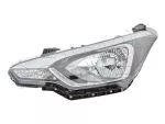   Hyundai I20 2014.12.01-2018.05.31 Fényszóró H4 bal, fekete házas 5a. (motoros állítás, motor nélkül) TYC (1G1P)