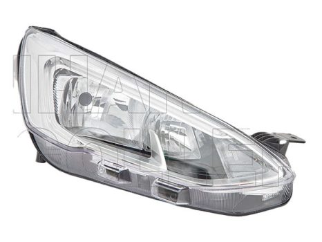 Ford Focus 2018.04.10- Fényszóró H1/H7+LED jobb, króm házas (motorral) TYC (1KUH)