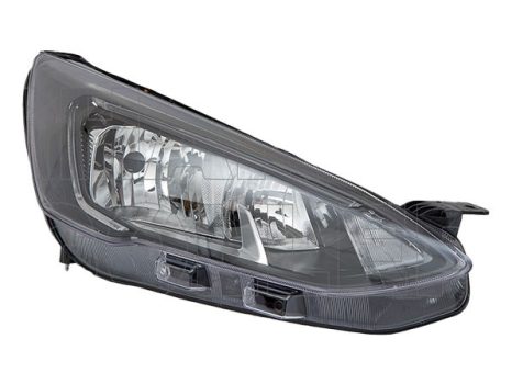 Ford Focus 2018.04.10- Fényszóró H1/H7+LED jobb fekete házas (motorral)TYC* (1KJX)
