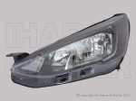   Ford Focus 2018.04.10- Fényszóró H1/H7+LED bal fekete h. (motorral)TYC* (1KJU)