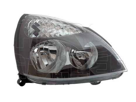 Renault Clio (Clio II) 2001.06.01-2005.09.30 Fényszóró H7/H1 jobb fekete házas (motoros állítás, motor nélkül) TYC (0HC8)