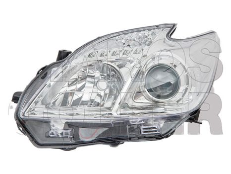 Toyota Prius 2010.01.01-2012.04.30 Fényszóró H11/HB3 bal, króm házas (motorral) TYC (1DTR)