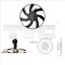 Seat Ibiza 1999.09.01-2002.02.28 Ventilátor motor lapáttal, klímás, jobb, 120W, 300mm (205Y)