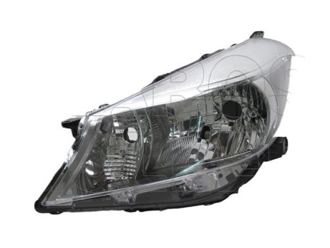 Toyota Yaris 2011.10.15-2014.06.30 fényszóró H4 bal króm házas (motoros állítás, motor nélkül) DEPO (0PU3)