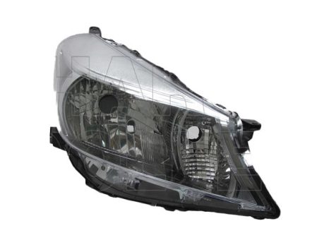 Toyota Yaris 2011.10.15-2014.06.30 fényszóró H4 jobb króm házas (motoros állítás, motor nélkül) DEPO (0PU8)