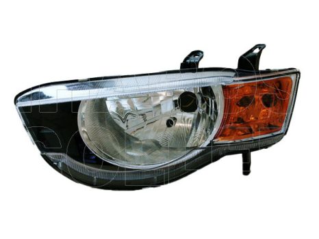 Mitsubishi Colt (Z30) 2008.10.01- fényszóró H4 bal, 3/5 a. fekete házas (motorral) DEPO (0YR6)
