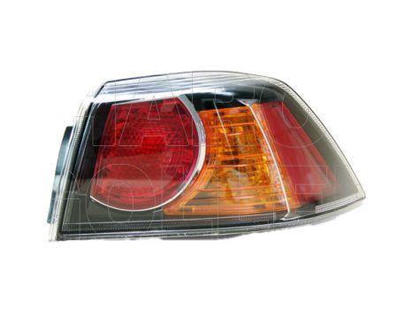 Mitsubishi Lancer (CX-CZ) 2007.03.01-2016.12.31 Hátsó lámpa kpl jobb fekete ház króm gyűrűvel (4a) (0SYP)
