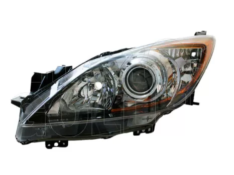 Mazda 3 2009.04.01-2011.10.31 Fényszóró H11/HB3 bal, fekete házas (motoros állítás, motor nélkül) DEPO (0Y9Z)