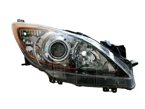 Mazda 3 2009.04.01-2011.10.31 Fényszóró H11/HB3 jobb, fekete házas (motoros állítás, motor nélkül) DEPO (0YA0)