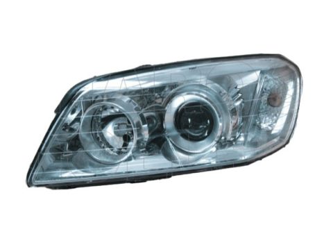 Chevrolet Captiva C100 2006.01.01-2010.12.31 Fényszóró H7/H1, bal króm házas (motorral) DEPO (04BR)