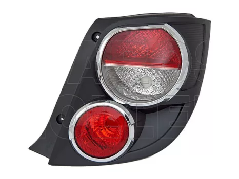 Chevrolet Aveo H/S T300 2011.10.01 Hátsó lámpa üres jobb fekete/króm (3/5 ajtós) (0WM9)