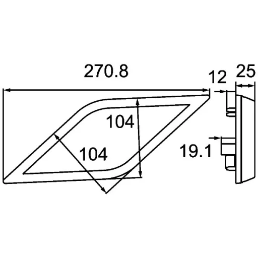 Universal Teherautók Shapeline 12-24V LED köd- és tolatólámpa csavaros (2KJP)