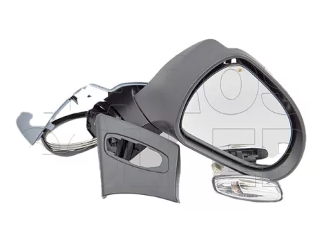 Peugeot 207 2006.06.01-2013.06.30 Visszapillantó tükör jobb, bowdenes állítás, villogós, fényezendő, hőmérős , (12NH)