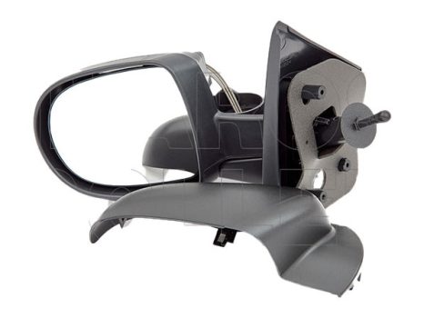 Renault Twingo 2007.08.01-2011.12.31 Visszapillantó tükör bal, bowdenes állítás, aszférikus, fekete (10-) (14GB)
