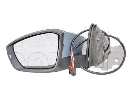 Skoda Octavia (5E) 2013.02.01-2016.09.30 Visszapillantó tükör bal, elektromos  állítás, domború, fűthető, fényezendő, villogós (13XW)