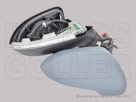VW Passat (B8) 2014.07.21-2019.07.08 Visszapillantó tükör jobb, elektromos állítás, domború, fűthető, fényezendő, villogó (13Y4)