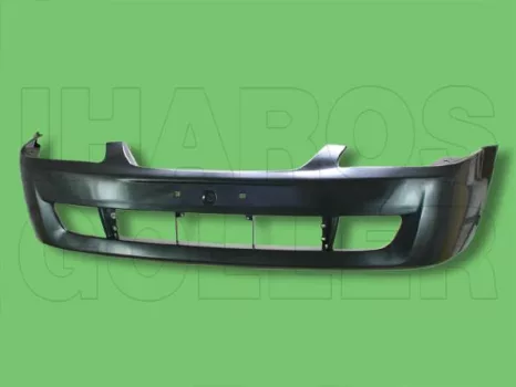 Mazda 323 1998.10.01-2001.01.31 Első lökhárító szürke, díszléclyuk nélkül  (0HF5)