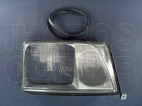 Mercedes (W124) 1985.01.01-1995.05.31 Fényszóró üveg kerettel jobb (93.6-tól) HELLA  (0AJB)