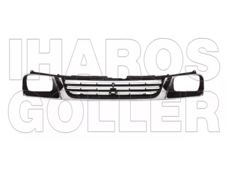 Mitsubishi L 200 (K60,70) 1996.01.01-2001.06.03 Hűtődíszrács króm-fekete (fényszóró kerettel) (0T0J)