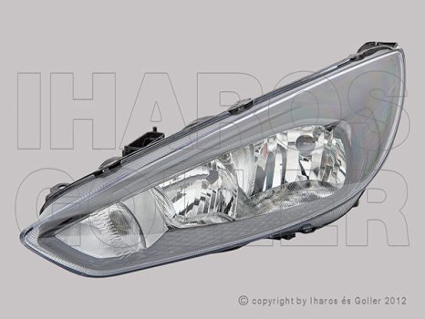 Ford Focus 2014.10.01-2018.04.09 fényszóró H1/H7 bal fekete házas (motorral) DEPO (1CER)