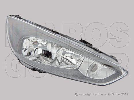 Ford Focus 2014.10.01-2018.04.09 fényszóró H1/H7 jobb fekete házas (motorral) DEPO (1CES)