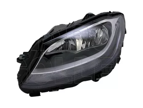 Mercedes C (W205) 2014.03.01-2018.08.30 Fényszóró 2H7+LED bal, fekete (motorral) DEPO (11AH)