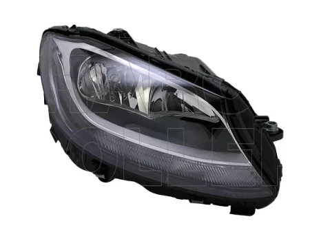 Mercedes C (W205) 2014.03.01-2018.08.30 Fényszóró 2H7+LED jobb, fekete (motorral) DEPO (11AI)