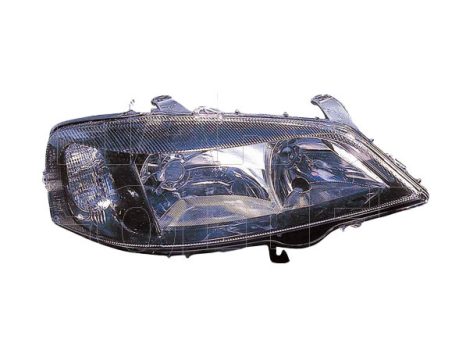 Opel Astra G 1997.09.01-2003.08.31 Fényszóró H7/HB3 jobb fekete házas (motoros állítás, motor nélkül) DEPO (0N0X)
