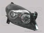   Opel Twin-Top 2003.09.01-2009.08.31 fényszóró H1/H7 jobb fekete házas "SPORT" (motoros állítás, motor nélkül) DEPO (0AWC)
