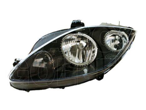 Seat Altea 2009.04.01- fényszóró H7/H1 bal fekete házas (motoros állítás, motor nélkül) DEPO (0YRB)