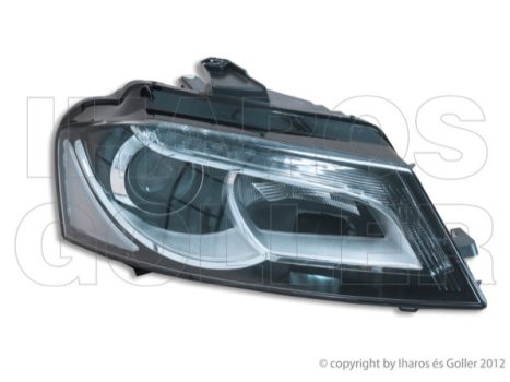 Audi A3 8P(3 ajtós) 2008.05.01-2012.08.31 Fényszóró jobb XENON/LED, fekete házas (motorral) DEPO (04D5)