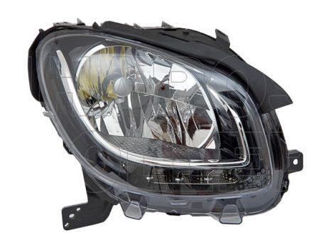 Smart ForTwo 2014.12.01- Fényszóró H4/LED jobb (motoros állítás, motor nélkül) BASISline DEPO (1I0H)