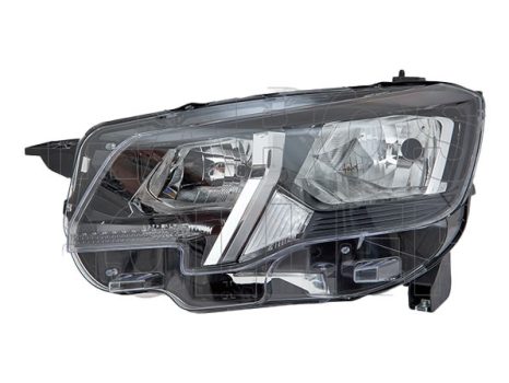 Peugeot Partner 2018.06.01- Fényszóró H7/H1 bal, króm ház (motorral) DEPO* (1L0H)
