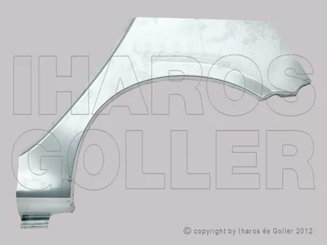 Peugeot 206 1998.09.01-2007.07.31 Hátsó sárvédő javítóív bal (5 ajtós) (1H3G)