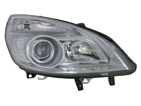 Renault Megane Scenic 2006.04.30-2009.05.31 Fényszóró H1/H7 jobb, króm házas (motoros állítás, motor nélkül) DEPO (05FV)