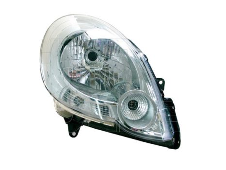 Renault Kangoo 2008.02.01-2013.06.30 Fényszóró H4 jobb króm házas (motoros állítás, motor nélkül) DEPO (0ZNH)