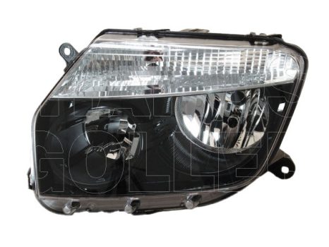 Dacia Duster 2010.02.01-2013.05.31 Fényszóró H7/H1 bal fekete házas (belülről áll.) DEPO (00VM)