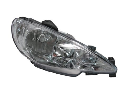 Renault Kangoo 2013.07.01- Fényszóró H4 bal fekete házas (motoros állítás, motor nélkül) DEPO  (0WYA)