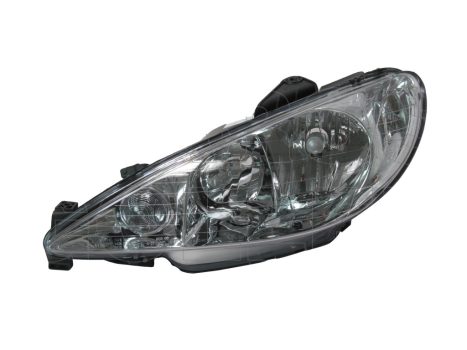 Renault Kangoo 2013.07.01- Fényszóró H4 jobb fekete házas (motoros állítás, motor nélkül) DEPO (0WYB)