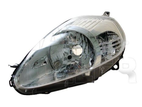 Fiat Grande Punto 2005.10.01-2009.11.30 fényszóró H4 bal, króm házas 08.10-ig (motorral) DEPO (15D3)