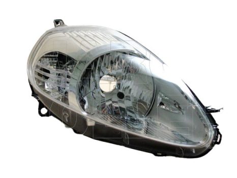 Fiat Grande Punto 2005.10.01-2009.11.30 fényszóró H4 jobb, króm házas 08.10-ig (motorral) DEPO (15D2)