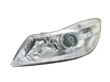Skoda Octavia (1Z) 2009.01.01-2013.08.31 fényszóró H1/H7 bal króm házas Octavia logo nélk (motorral) (0ZSI)