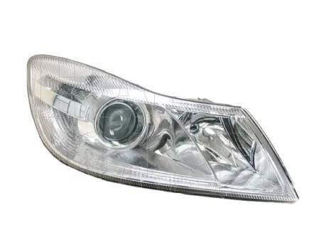 Skoda Octavia (1Z) 2009.01.01-2013.08.31 fényszóró H1/H7 jobb króm házas Octavia logo nélk(motorral) (0ZSJ)
