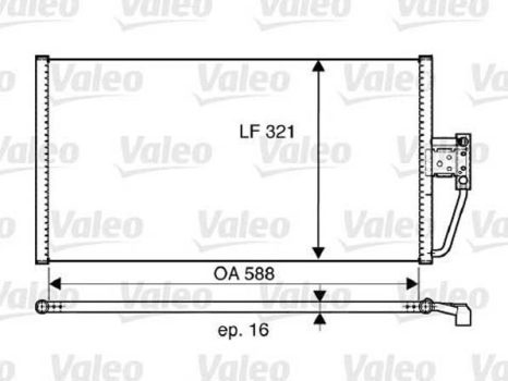 BMW 5 (E39) 2000.09.01-2003.06.30 Légkondihűtő 00.01-től l 590x325 (2.0D,2.5D,2.9D) VALEO  (0L2S)