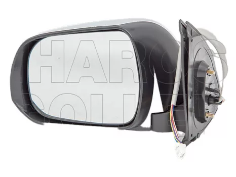 Toyota Hilux 2005.07.01-2015.12.01 Visszapillantó tükör bal, elektromos  állítás, villogós, elektromos behajtható. króm bor. (1684)