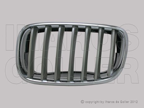 BMW X5 (E70) 2007.03.01-2013.08.31 Hűtődíszrács bal króm-titánium (12WT)