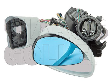 Citroen C4 2004.11.01-2008.08.01 Visszapillantó tükör jobb, elektromos  állítás,domború,fűthető,kék.,fényezendő,hőmérős  (11GU)