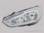   Ford Focus 2014.10.01-2018.04.09 fényszóró H1/H7+LED napp.f. bal króm házas (motorral) DEPO (1BIP)