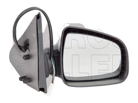 Dacia Logan 2012.10.01-2017.08.01 Visszapillantó tükör jobb, elektromos  állítás, domború, fűthető, hőmérős , fekete (14GE)