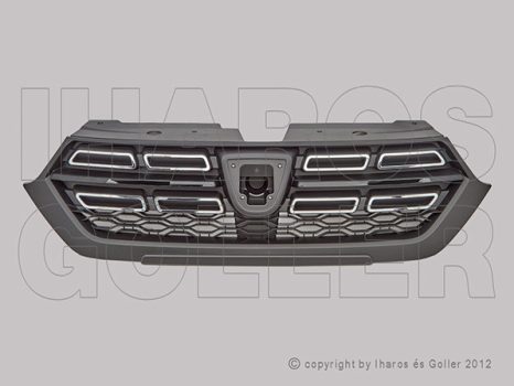 Dacia Dokker 2012.11.01 Hűtőrács fekete/króm 17- (Stepway) (1KTL)